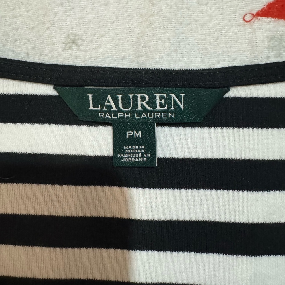 Lauren Ralph Lauren Black and White Striped Shirt